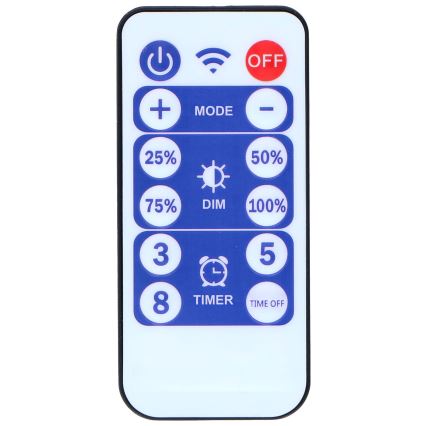 Grundig - LED Dimmable solar chain 50xLED/8 functions 9,35m IP44 warm white + remote control
