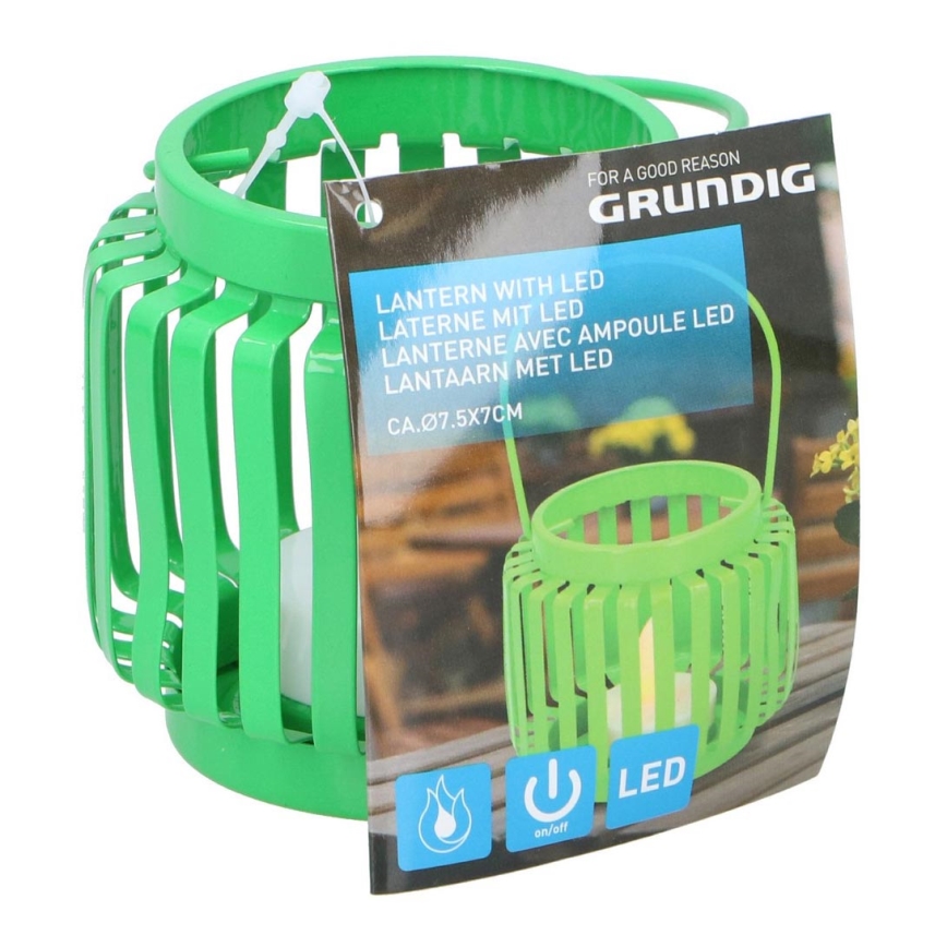 Grundig - LED Lantern LED/1xCR2032 green