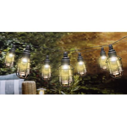 Grundig - LED Solar chain 10xLED 3,8m IP44 warm white