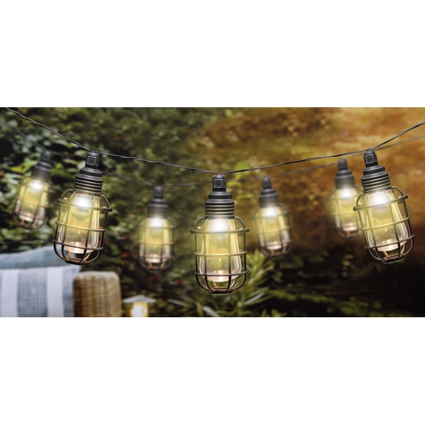 Grundig - LED Solar chain 10xLED 3,8m IP44 warm white
