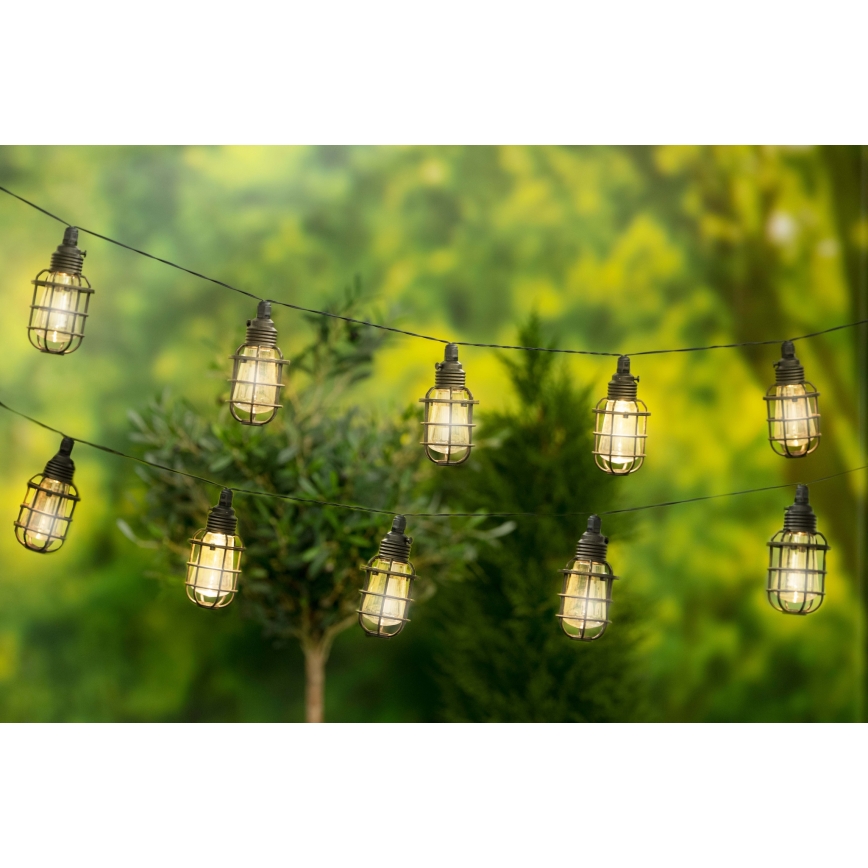 Grundig - LED Solar chain 10xLED 3,8m IP44 warm white
