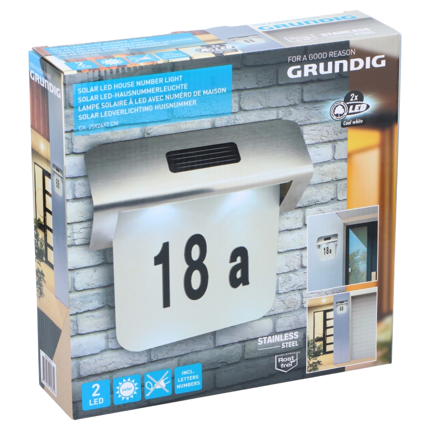 Grundig - LED Solar house number 1,2V 600 mAh