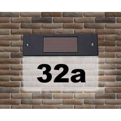 Grundig - LED Solar house number with sensor LED/1,2V IP44