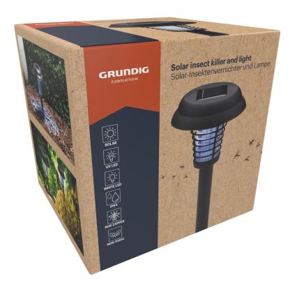 Grundig - LED Solar Lamp and UV Insect Trap / 1xAA 600 mAh IPX4
