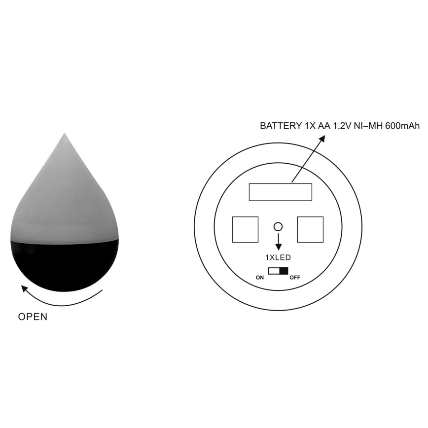 Grundig - LED Solar lamp LED/1,2V