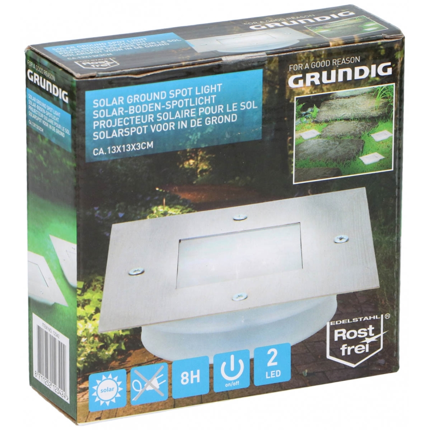 Grundig - LED Solar recessed light 2xLED/1,2V 600 mAh IP44