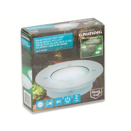 Grundig - LED Solar recessed light 2xLED/1,2V