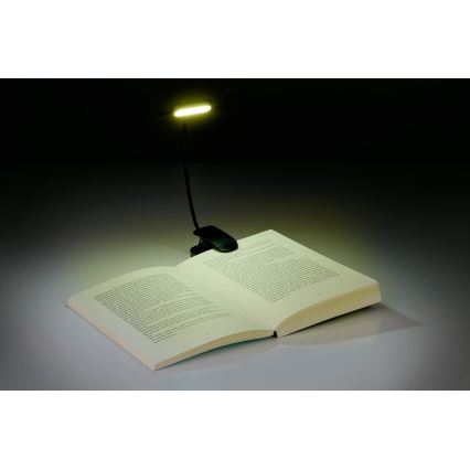 Grundig - Rechargeable LED Desk Lamp with Clip, 5V/400 mAh, Black