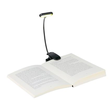 Grundig - Rechargeable LED Desk Lamp with Clip, 5V/400 mAh, Black
