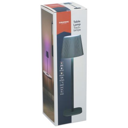 Grundig - RGB LED Dimmable Touch Table Lamp, 5V, 1200 mAh