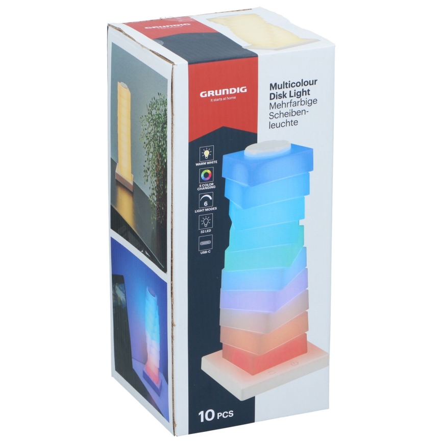 Grundig - RGB LED Touch Table Lamp LED/4.5W/5V