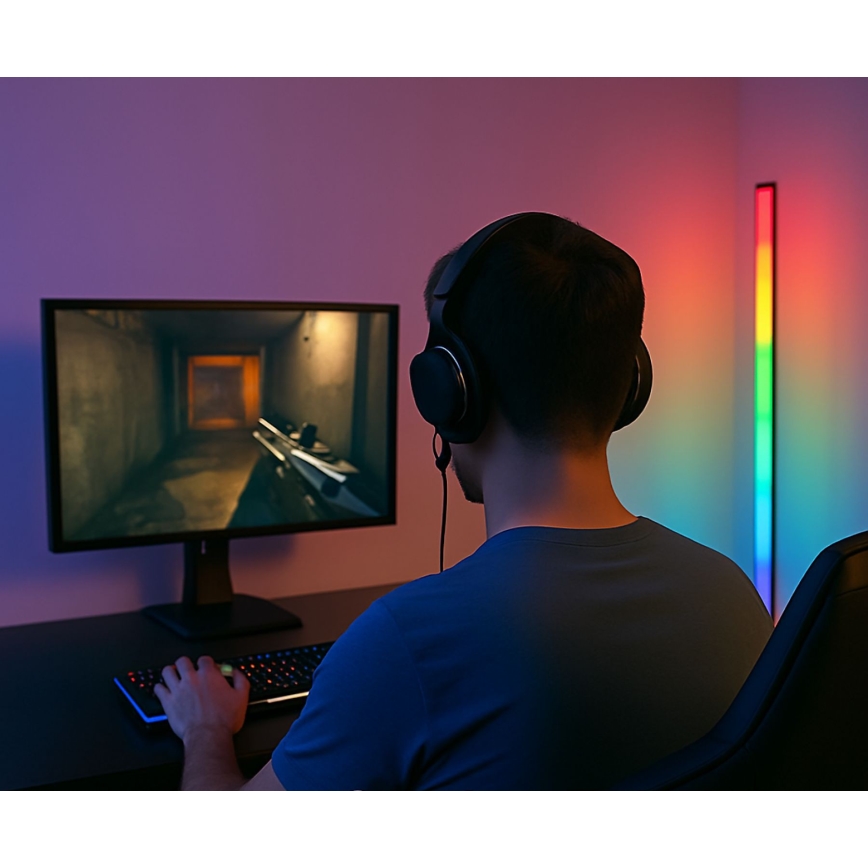 Grundig - RGBW Dimmable LED Floor Lamp, 6W, 230V + Remote Control