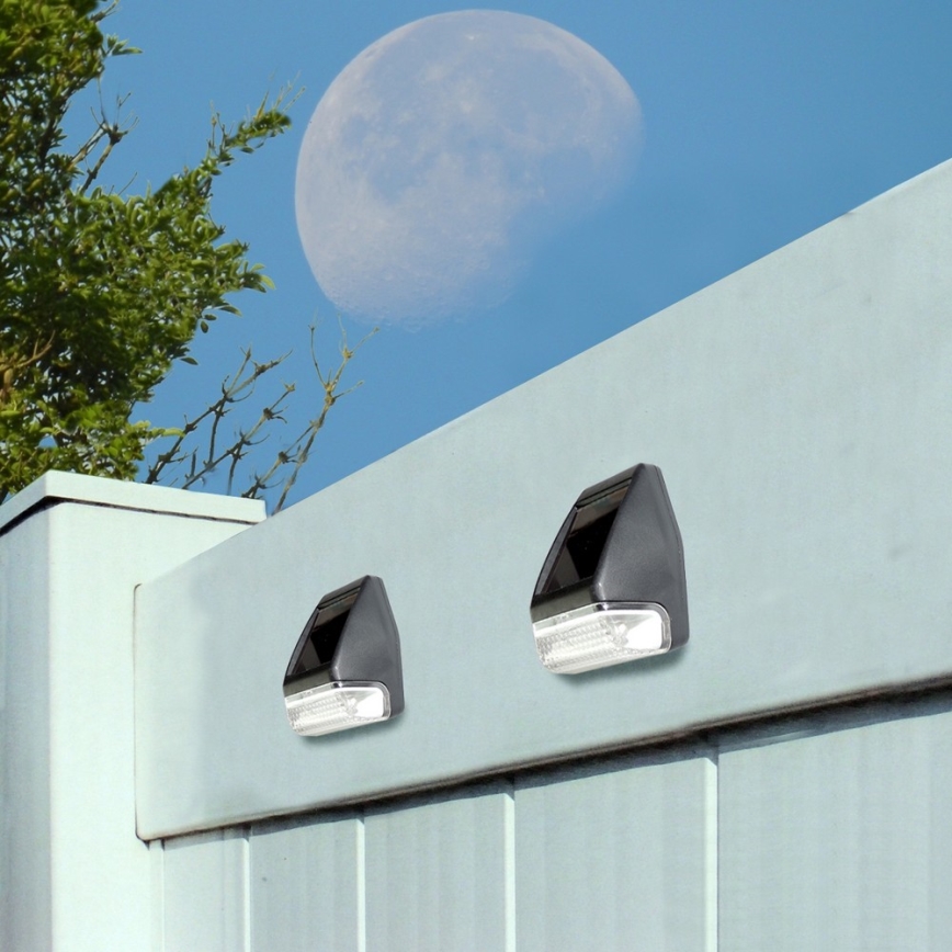 Grundig - SET 2x LED Solar wall light 2xLED/1xAA