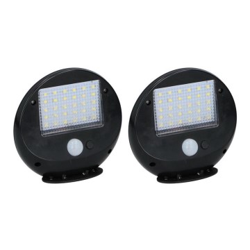 Grundig - SET  2x LED Solar wall light with a sensor LED/3,2V