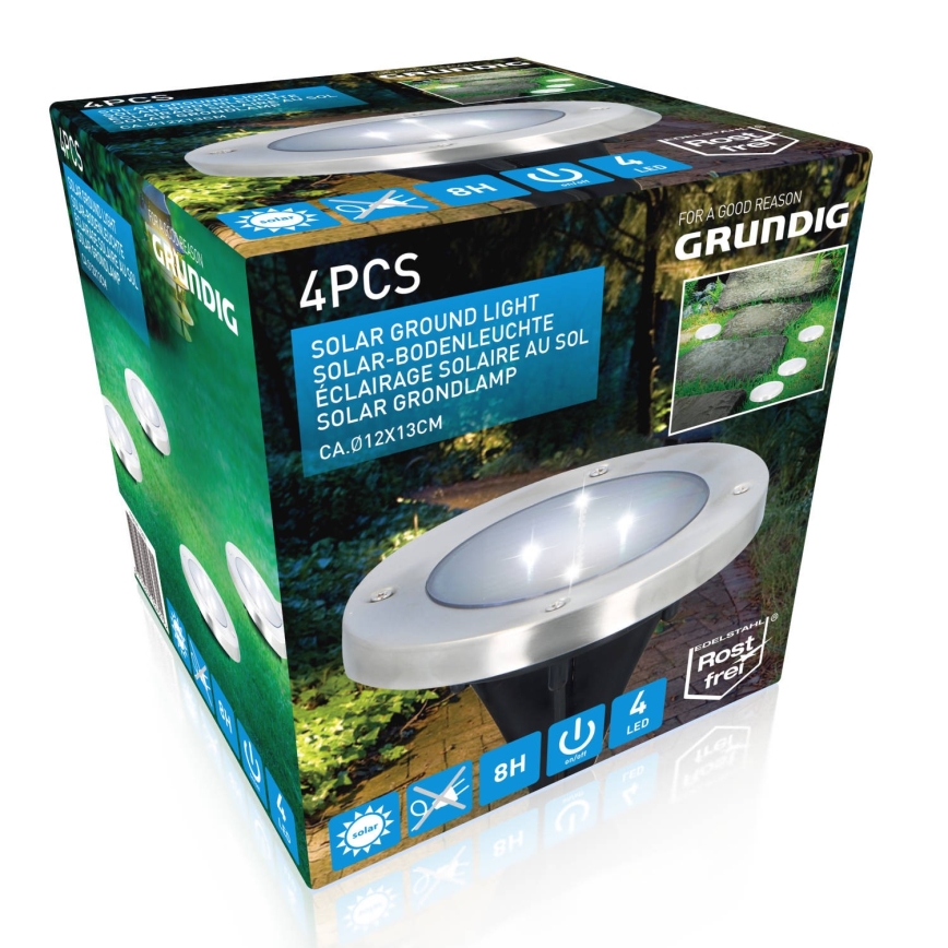 Grundig - SET 4x LED Solar light LED/1W/1,2V IP65