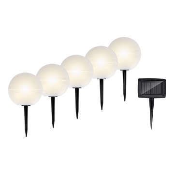 Grundig - SET 5x LED RGBW  Solar light LED/3,2V IP44