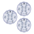 Grundig - Set of 3 RGBW Dimmable LED Fixtures, 3W Each, 3×AAA, IP65 — Remote Control Included