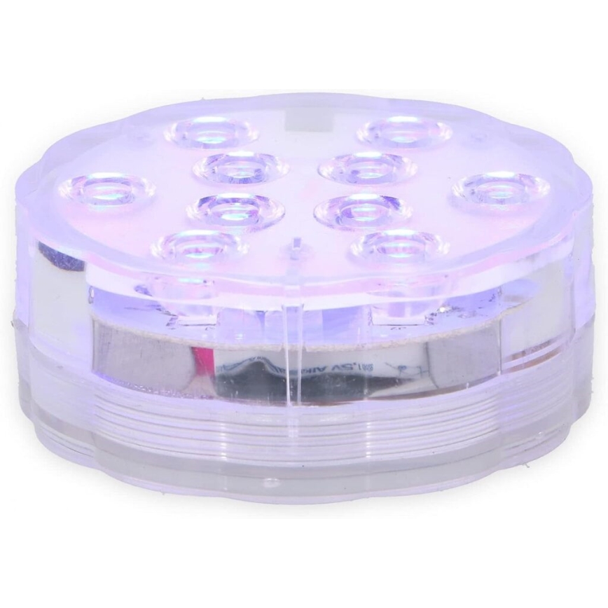 Grundig - Set of 3 RGBW Dimmable LED Fixtures, 3W Each, 3×AAA, IP65 — Remote Control Included