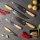 Gudaro - 5-piece HIKARI Damascus kitchen knife set with magnetic holder