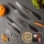 Gudaro - 5-Piece SHIRO Damascus Kitchen Knife Set + Knife Block and Poultry Shears
