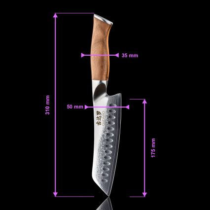 Gudaro – 5-Piece TAKUMI Damascus Kitchen Knife Set + Knife Block and Poultry Shears