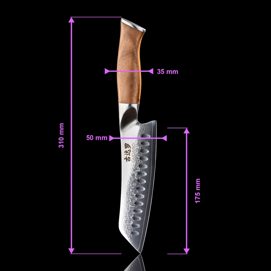 Gudaro – 5-Piece TAKUMI Damascus Kitchen Knife Set + Knife Block and Poultry Shears