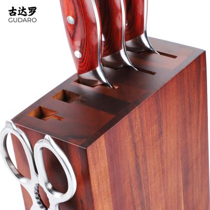 Gudaro - AKIRA Acacia Knife Block 25x25x10 cm