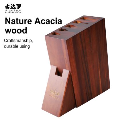 Gudaro - AKIRA Acacia Knife Block 25x25x10 cm