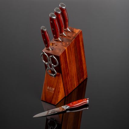 Gudaro - AKIRA Acacia Knife Block 25x25x10 cm