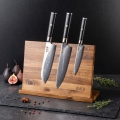 Gudaro - AKIRO 3-Piece Damascus Kitchen Knife Set + Magnetic Knife Holder