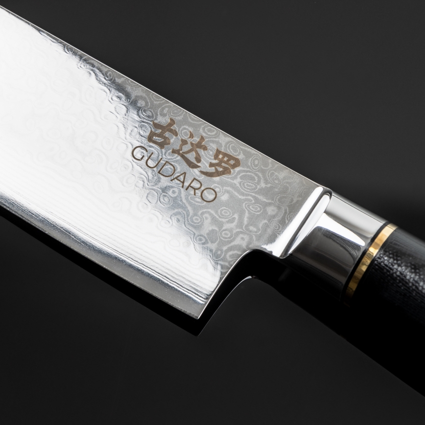 Gudaro - AKIRO 3-piece Damascus Kitchen Knife Set + Magnetic Knife Holder