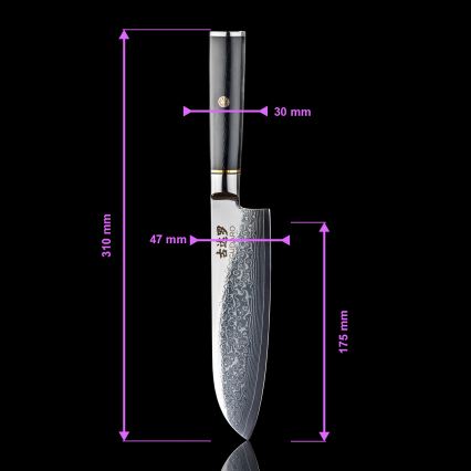 Gudaro - AKIRO 3-piece Damascus Kitchen Knife Set + Magnetic Knife Holder