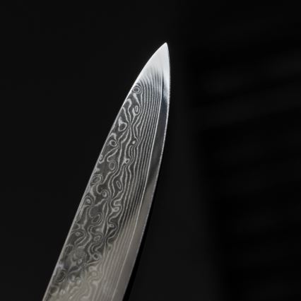 Gudaro - AKIRO 5 Damascus All-Purpose Kitchen Knife, 67-Layer Steel, 12.5 cm, Black