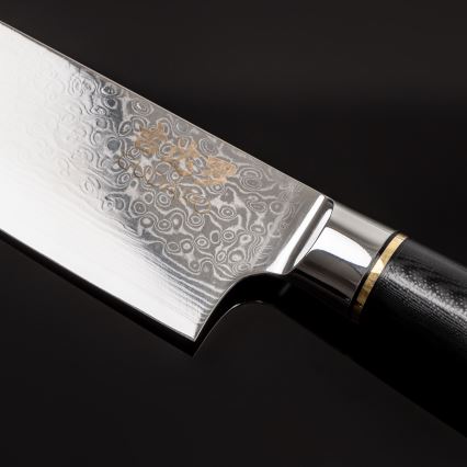 Gudaro - AKIRO 8 67-Layer Damascus Steel Chef's Knife, 20 cm Blade, Black