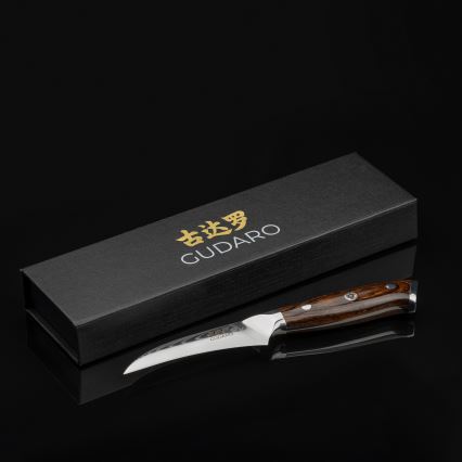 Gudaro - BIRD BEAK Kitchen Knife 7.6 cm, Damascus Steel