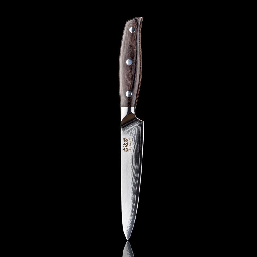 Gudaro - SHIRO 5 67-layer Damascus steel all-purpose kitchen knife, length 12.5 cm