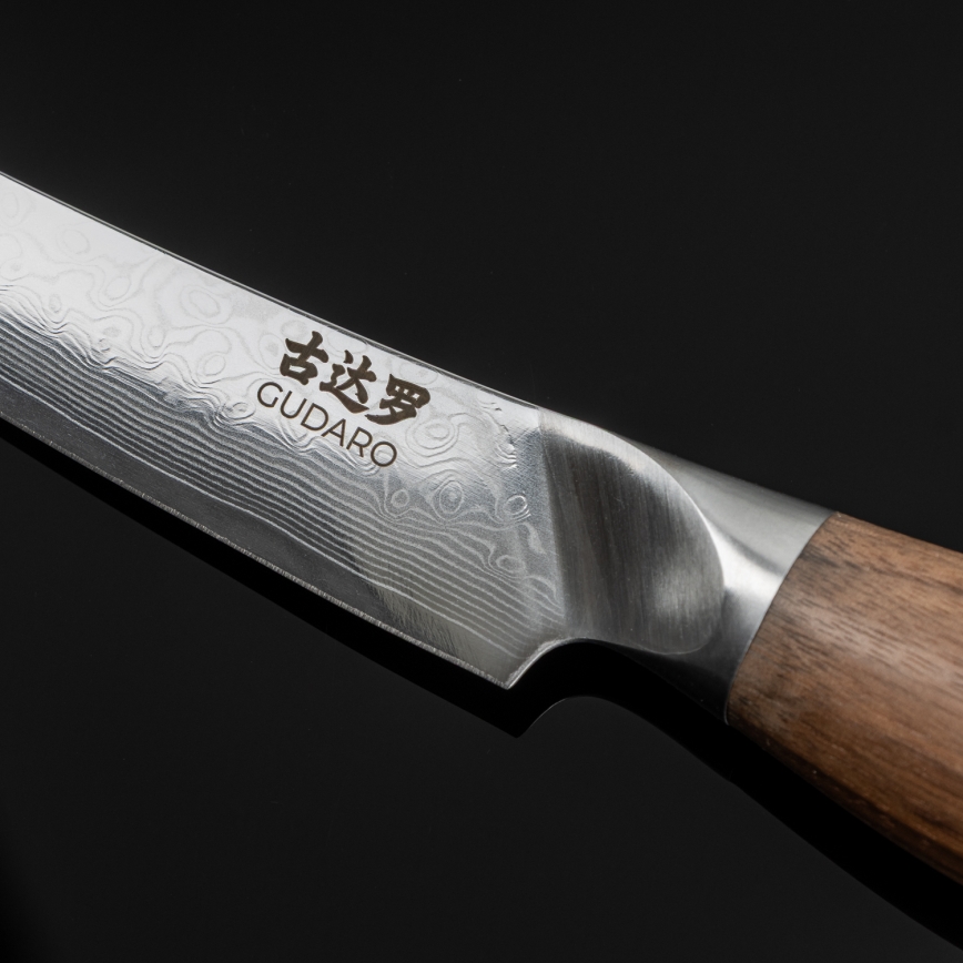 Gudaro - Damascus all-purpose kitchen knife TAKUMI 5, 67-layer steel, length 12.5 cm, walnut