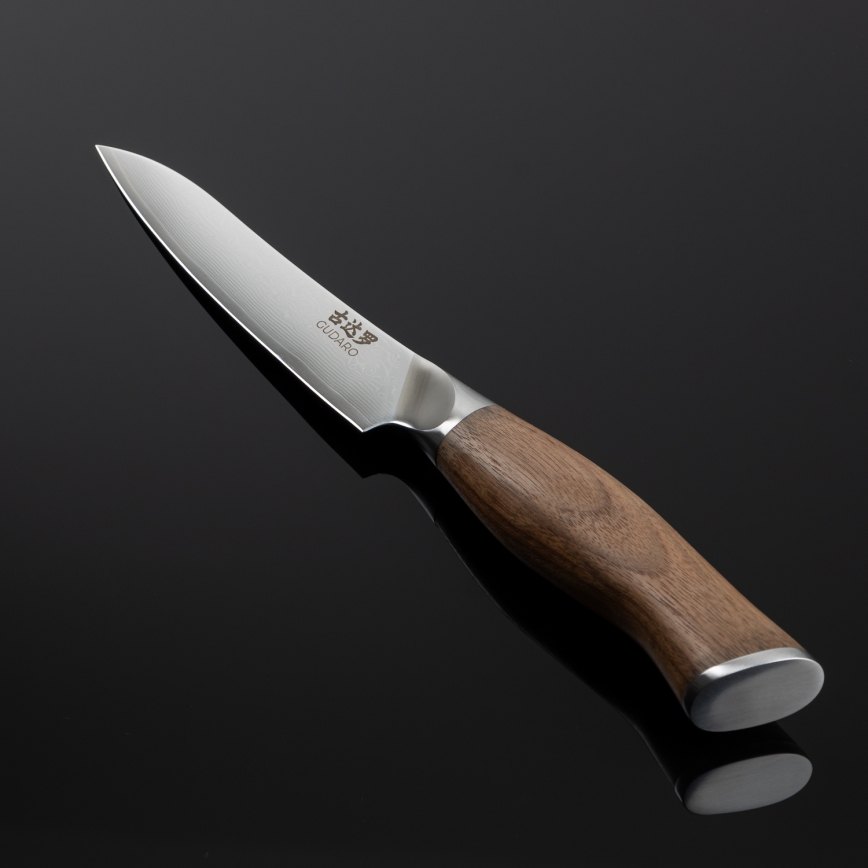 Gudaro - Damascus all-purpose kitchen knife TAKUMI 5, 67-layer steel, length 12.5 cm, walnut