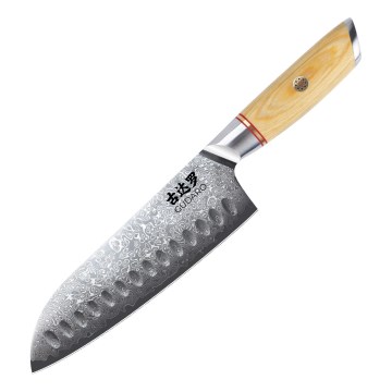 Gudaro - Damascus Santoku Kitchen Knife HIKARI 7