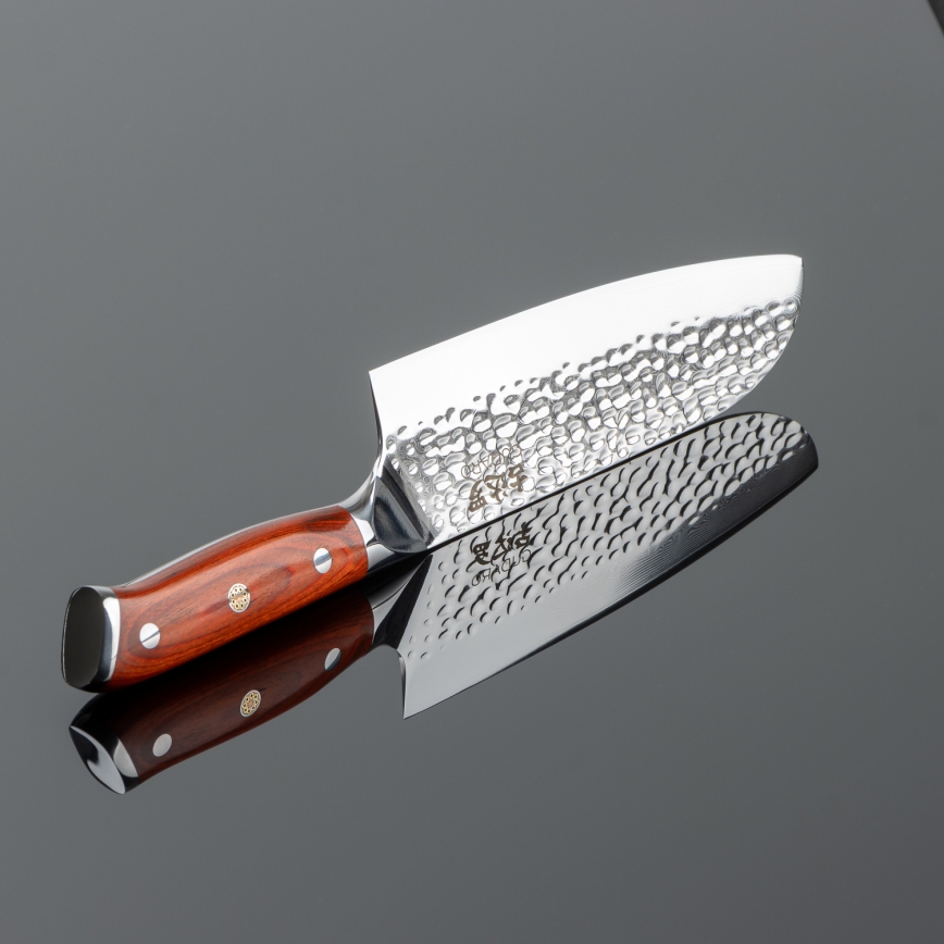 Gudaro - MIYABI 7 Damascus Santoku Kitchen Knife, 67-layer steel, length 17.5 cm