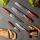 Gudaro - KENSHO 5-Piece Damascus Kitchen Knife Set with Magnetic Knife Holder