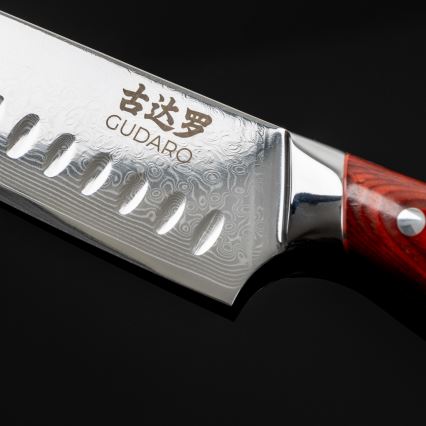 Gudaro - KENSHO 5-Piece Damascus Kitchen Knife Set with Magnetic Knife Holder
