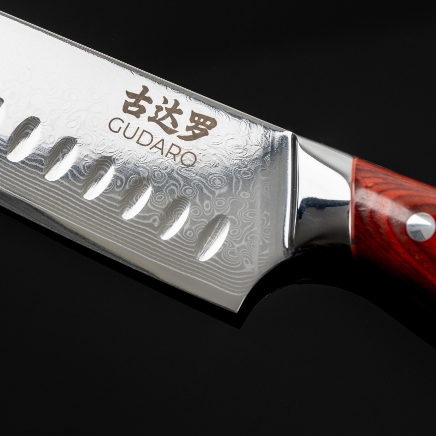 Gudaro - KENSHO 5-Piece Damascus Kitchen Knife Set with Magnetic Knife Holder