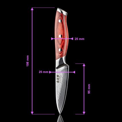 Gudaro - KENSHO 5-Piece Damascus Kitchen Knife Set with Magnetic Knife Holder