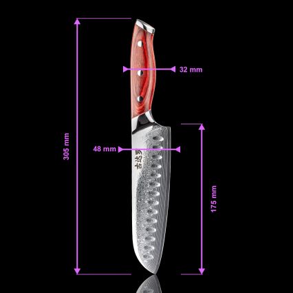 Gudaro - KENSHO 5-Piece Damascus Kitchen Knife Set with Magnetic Knife Holder