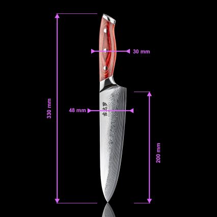 Gudaro - KENSHO 5-Piece Damascus Kitchen Knife Set with Magnetic Knife Holder