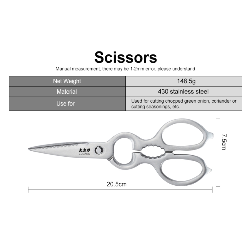 Gudaro - KENSHO 7-piece kitchen knife set with acacia wood block