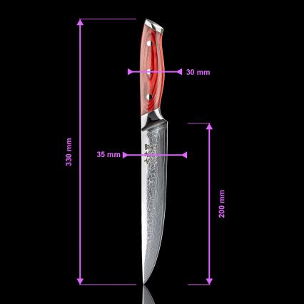 Gudaro - KENSHO 8 Damascus Slicing Knife, 67-Layer Steel, 20 cm