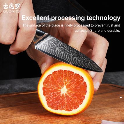 Gudaro - KENSHO Damascus kitchen knife 3.5, 67-layer steel, length 9.5 cm