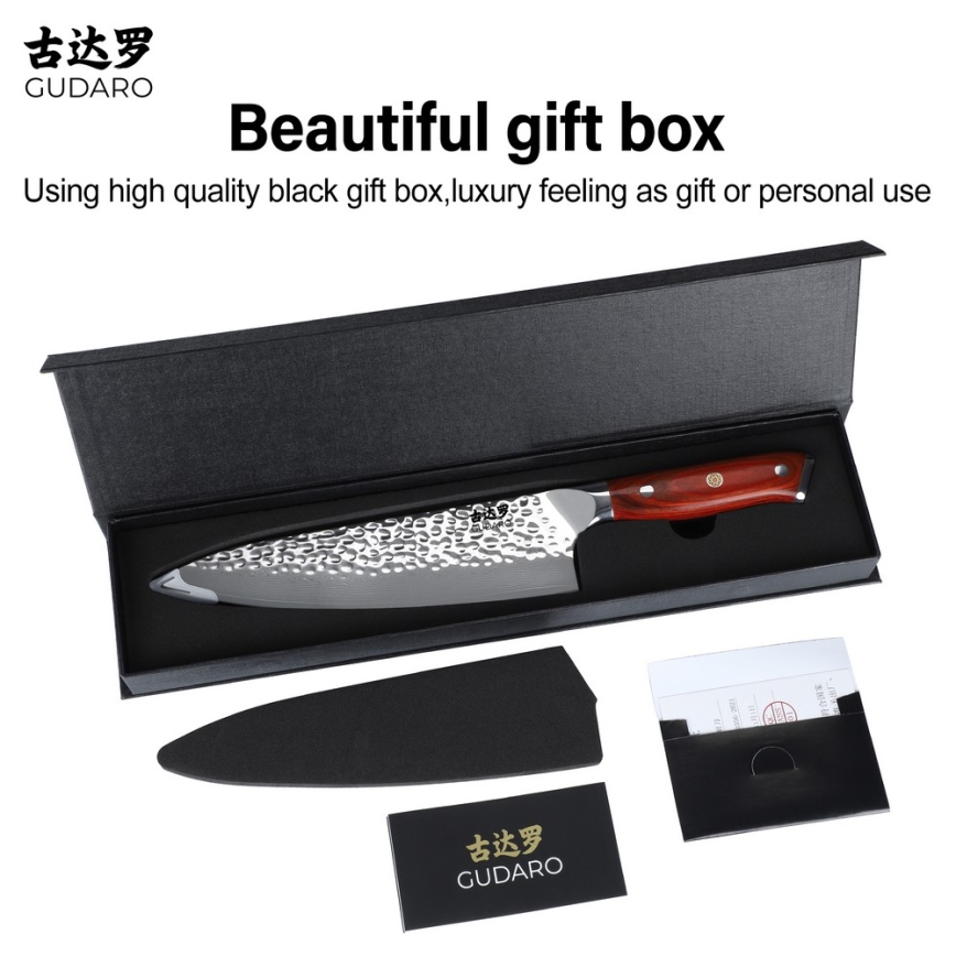 Gudaro - MIYABI 8 Damascus chef's knife, 67-layer steel, 20 cm blade